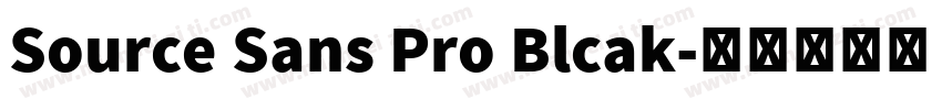 Source Sans Pro Blcak字体转换